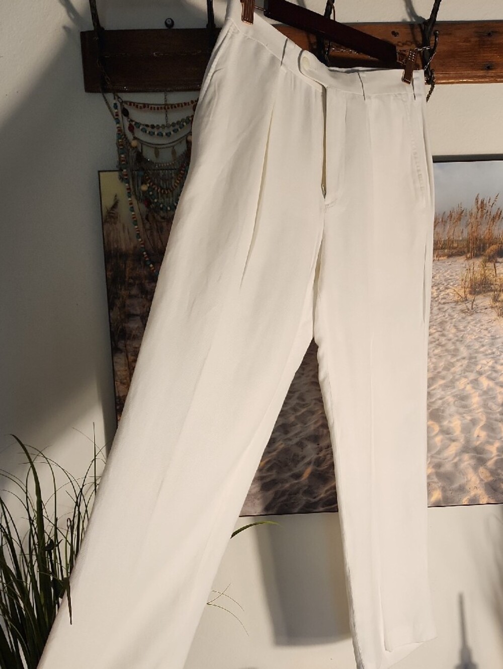 Cubavera White Linen Blend Chinos - Picture 2 of 11